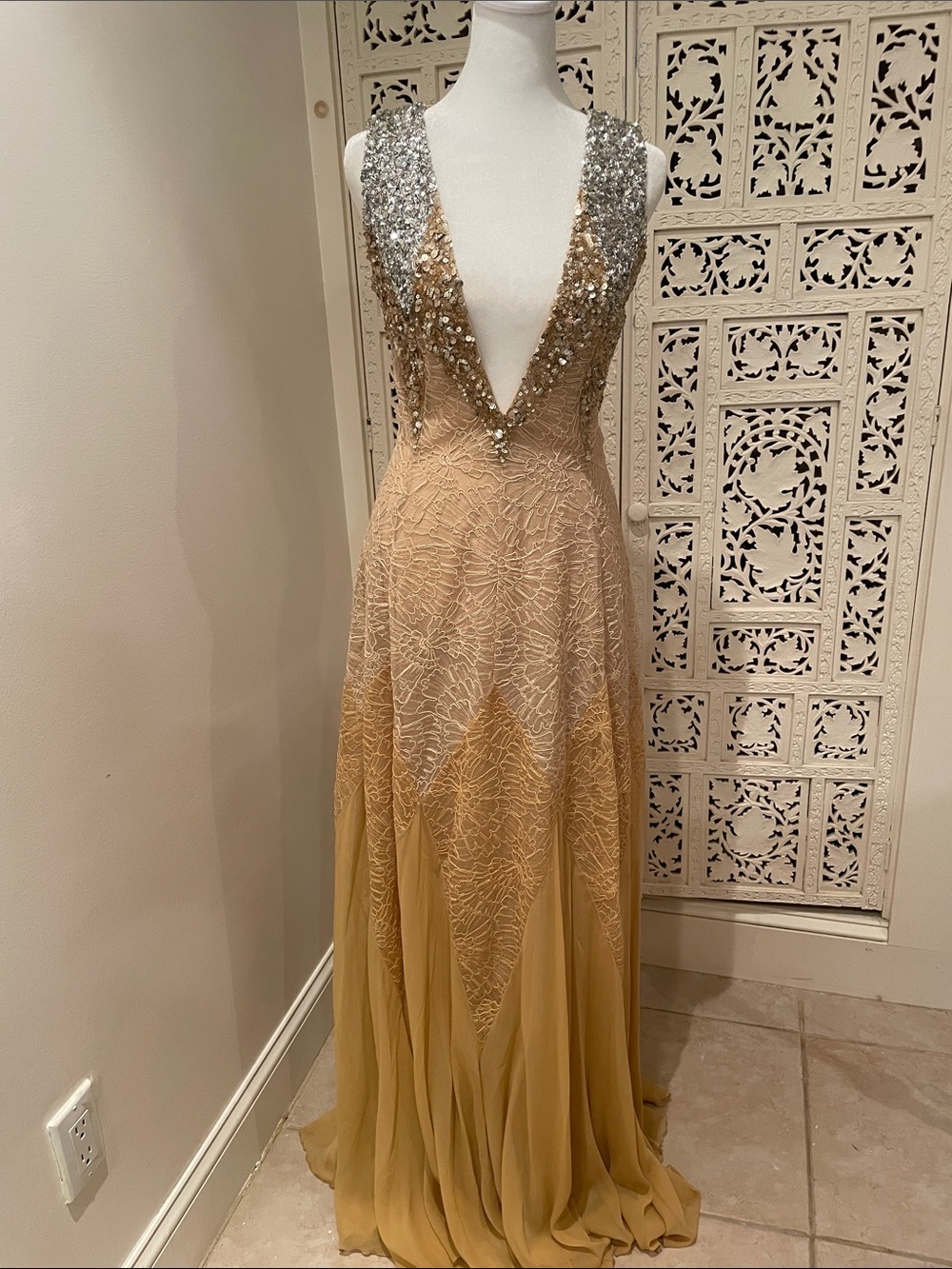 Georges Hobeika beaded and lace Gown
